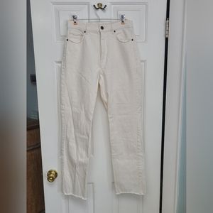 LOFT High Waist Relaxed Straight Jeans